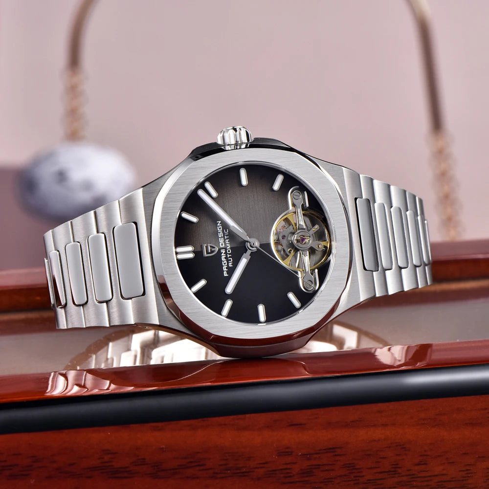 PAGANI DESIGN Tourbillon Men's Watches Mechanical Wristwatches Luxury Automatic Watch Man Luminous AR Sapphire Mirror Men Gift