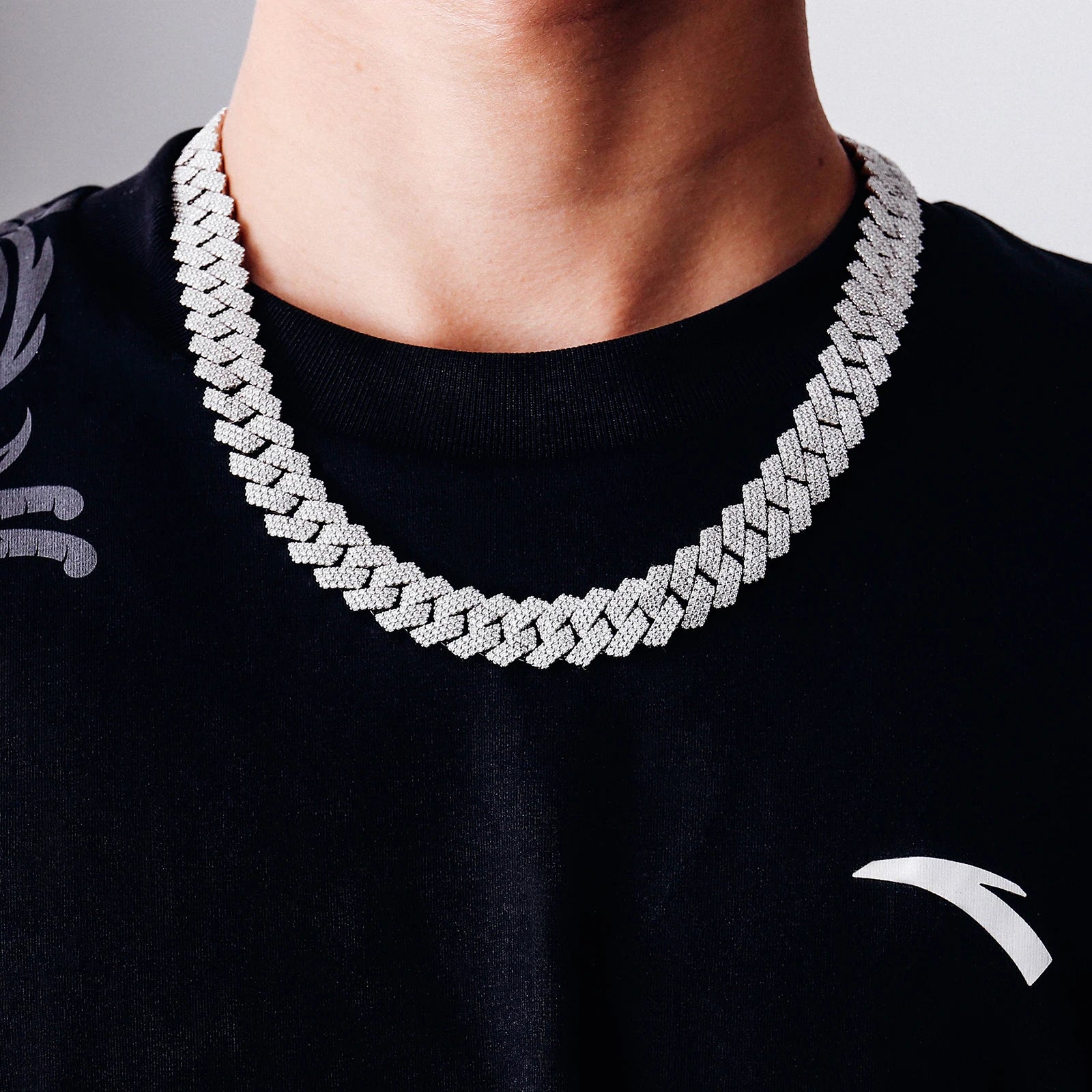 プロヴァンスキューバンチェーン（メンズ） モアッサナイト高級リンク