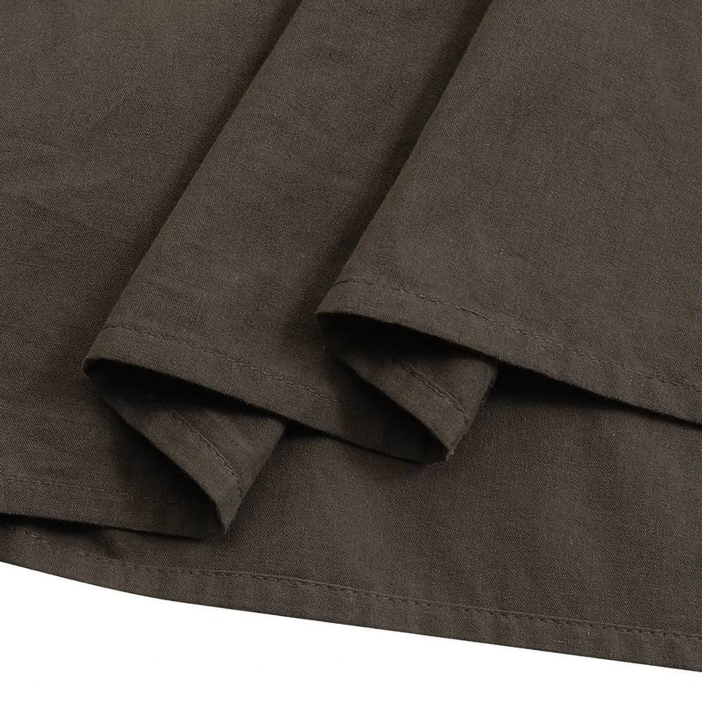 Women´s Casual Long Skirts Solid Color Pleated Big Hem Elastic Waist Loose Fit Skirts Simple Style Bottoms