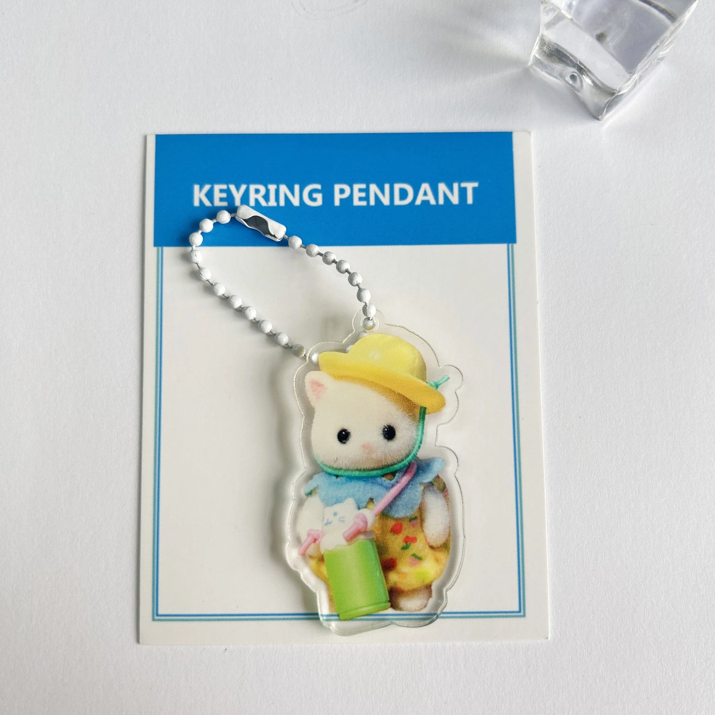 Sylvanian families keychain Cartoon Acrylic Printing Keyring Backpack Pendant Accessories INS Korean Style Decoration Girls Gift