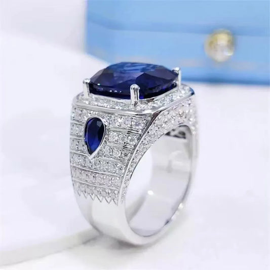 925シルバーの高級象嵌リング、女性用、恋人のための高品質ジュエリー