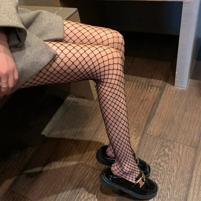 Woman Girls Gothic Cartoon Fishnet Stockings Snake Kuromies Skull Socks Mesh Tights Panties Lolita Plus Size Pantyhose Leggings