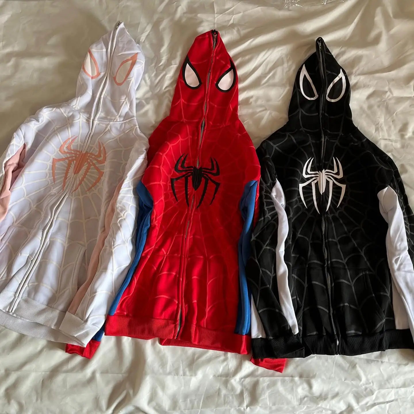 アメリカンスパイダー ヴィンテージ ジップアップフーディー Y2K ファッション メンズ レディース スパイダーグラフィック オーバーサイズフーディー スウェットシャツ カジュアルジャケット