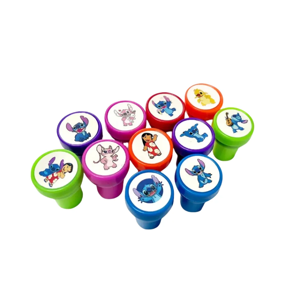12PCS Cartoon Stitch Seal Gift Stitch Cartoon Pattern Seal Christmas Gift