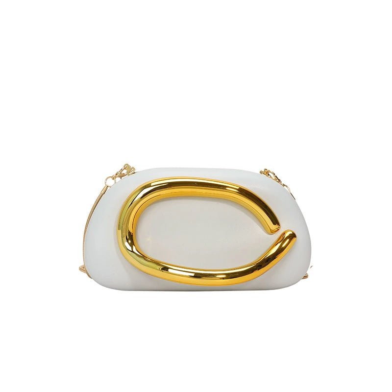 Women PU Leather Trendy Clutch Purses & Removable Strap Crossbody Shoulder Bag Hand-held Shoulder Clutch Bag for Wedding Party