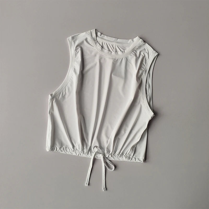 Yoga Suit, Women's Summer Thin Breathable Loose Sports Vest T-shirt Running Training High-end Feeling Temperament Fitness Suit