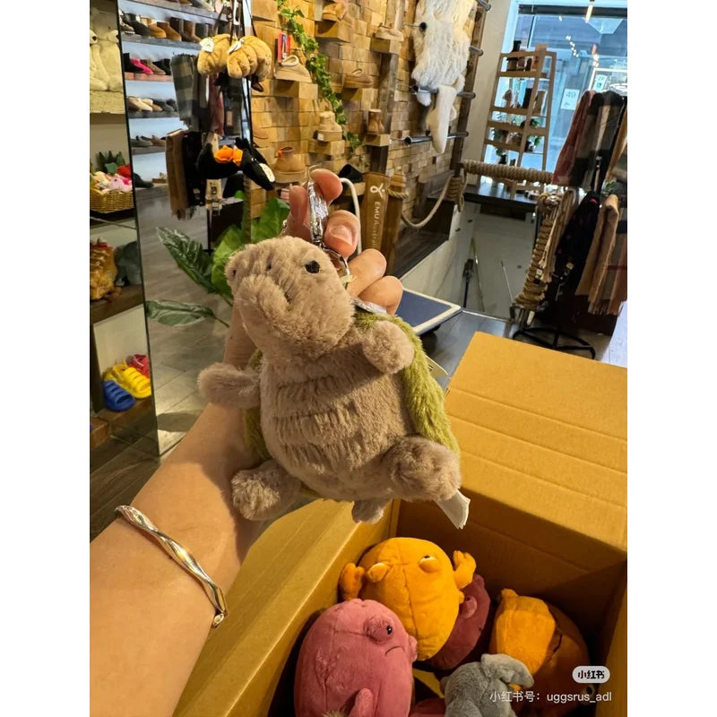 jellycat Mr. Timmy Turtle pendant bag bag charm doll key chain plush turtle toy girl cute gift baby soothing accessories toy