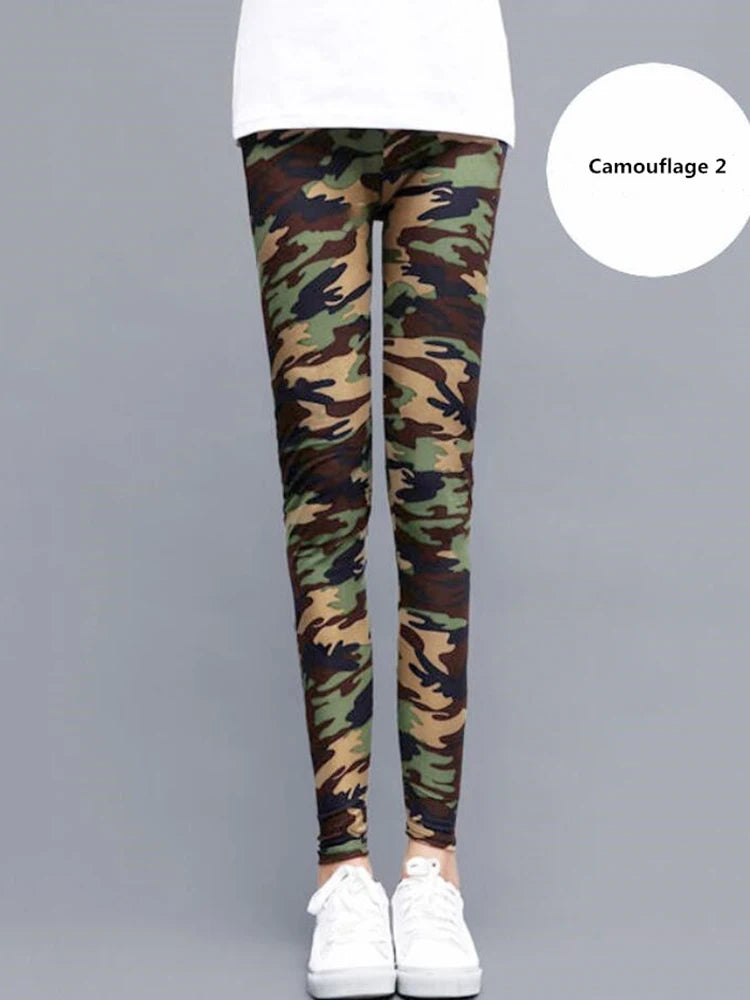 Women Fashion Camouflage Leggings Sexy Print Femme Push Up Pants Casual Camo Sport Workout Fitness Legging