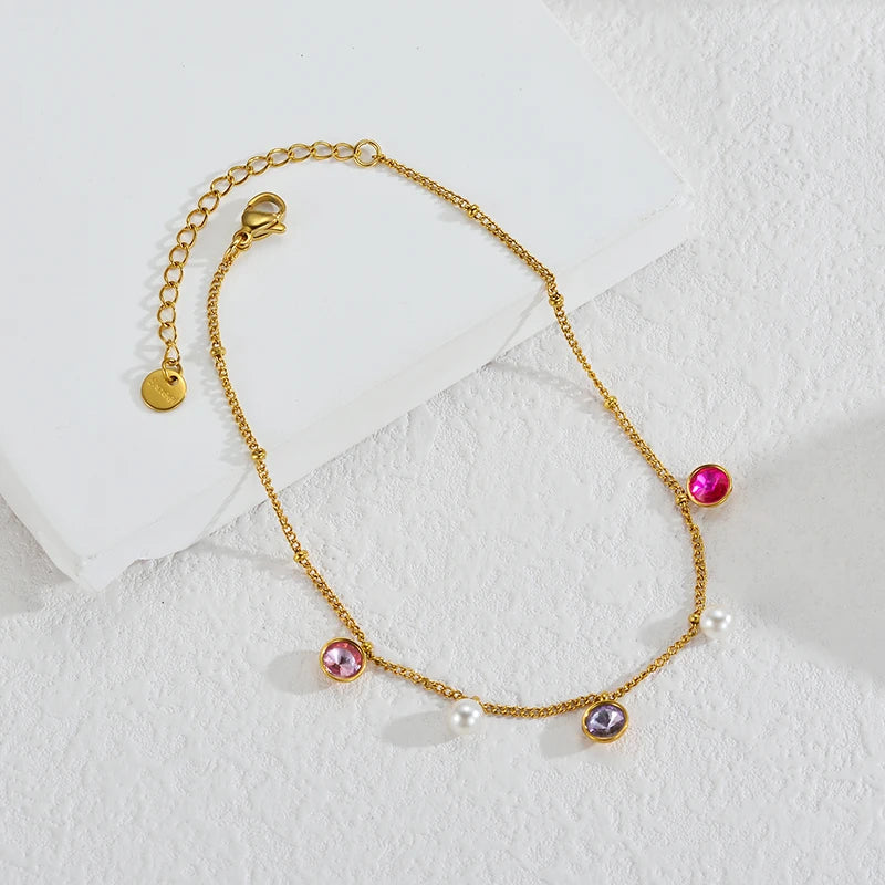 Fashion High Quality Shell Pearl Bracelet Stainless Steel Gold Color For Women Bangle Girl Jewelry Gift