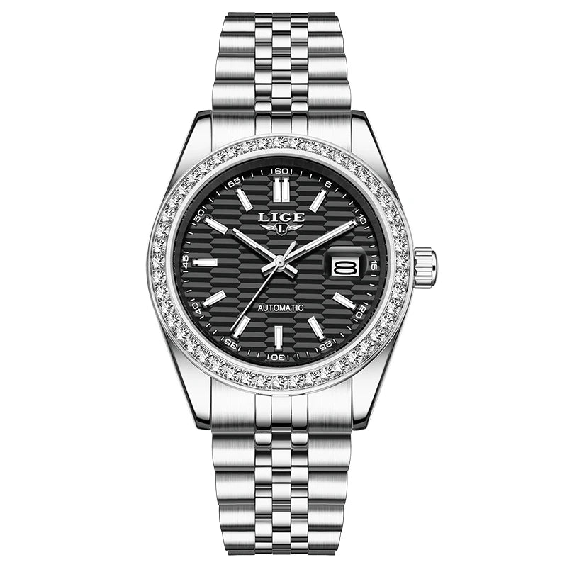LIGE 2025 New Automatic Watches For Men Business Fashion Mechanical Mens Watch Waterproof Luminous Tourbillon Wristwatch Reloj