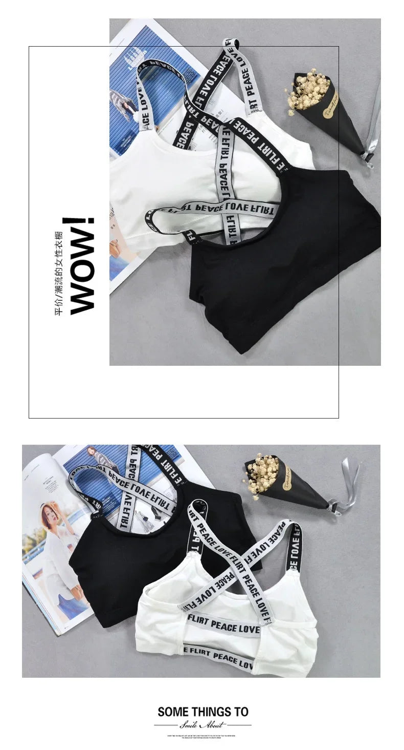 Women Sports Top Vest Sleeveless Bra Pads Lingerie Sexy Woman Push Up Beauty Bralette Wrap All-In-One Women's Tube Top Summer