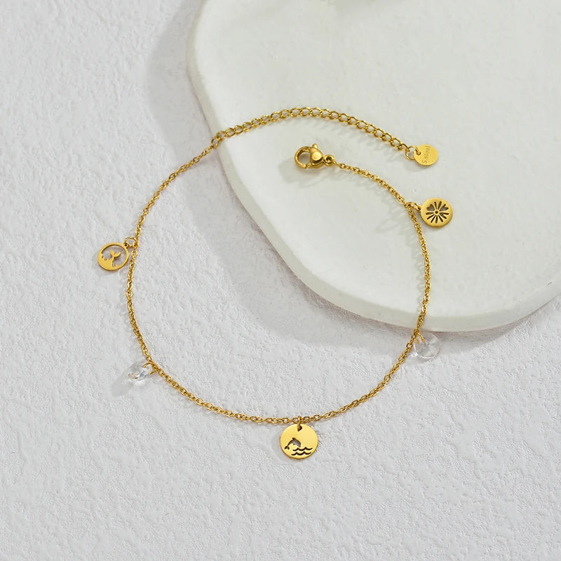 Fashion High Quality Shell Pearl Bracelet Stainless Steel Gold Color For Women Bangle Girl Jewelry Gift