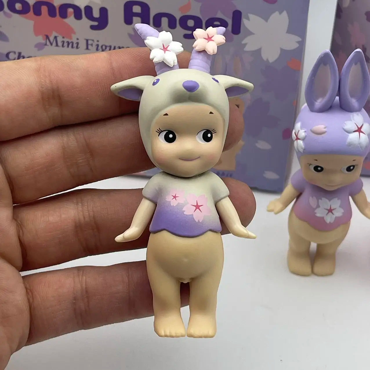 New Sonny Angel Blind Box Mini Figure Cherry Blossom Series Night Version Rabbit Surprise Tideplay Fans Toy Cure Doll Lucky Gift