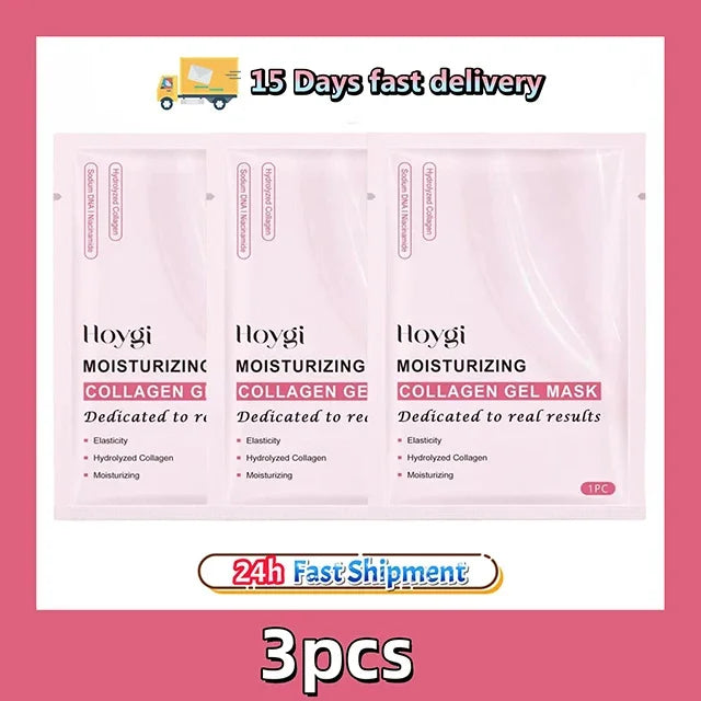 Pink Bio Collagen Gel Salmon Pdrn Face Mask Deep Hydrating Overnight Moisturizing Hydrogel Jelly Face Sheeets Balance Skin Tone