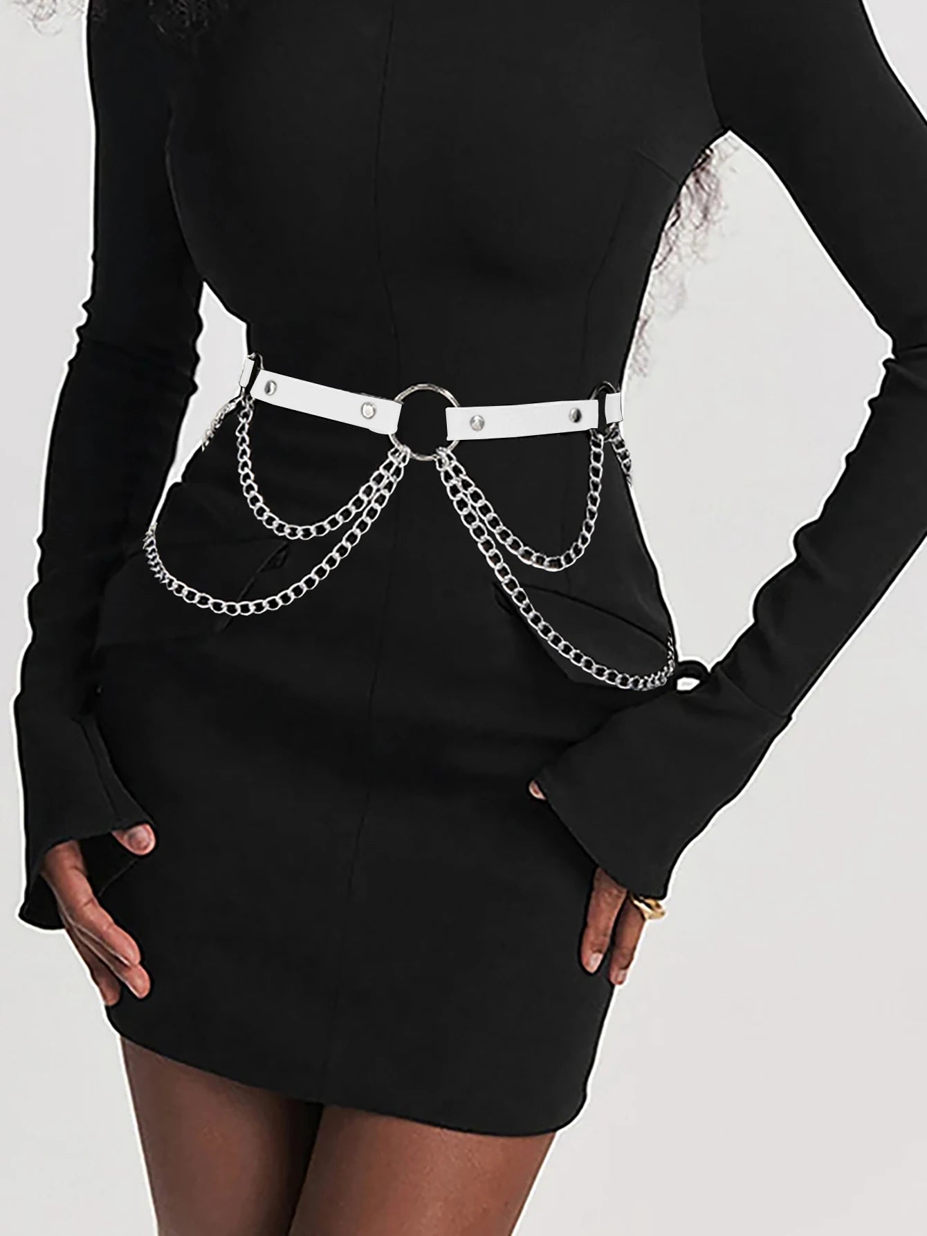  Women Sexy Leather Harness Belt Waist Chain Harness Fashion Waistband Accessory Leisure Punk Gothic Clothing Jewelry Belt