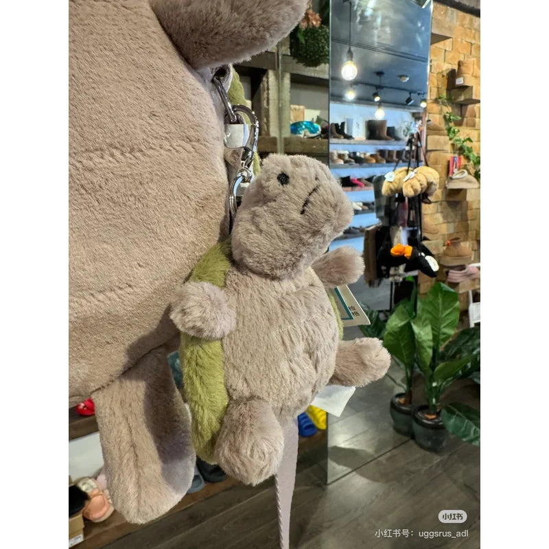 jellycat Mr. Timmy Turtle pendant bag bag charm doll key chain plush turtle toy girl cute gift baby soothing accessories toy