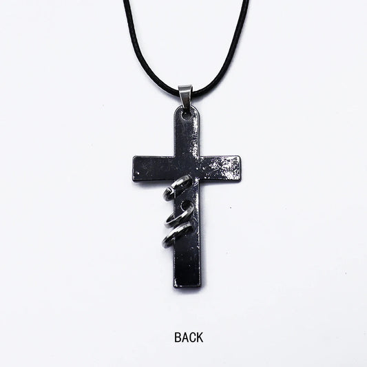 1ピース シンプルクロス サークルペンダントネックレス キリスト クルスネックレス メンズ ボーイズ クールネックジュエリー コル