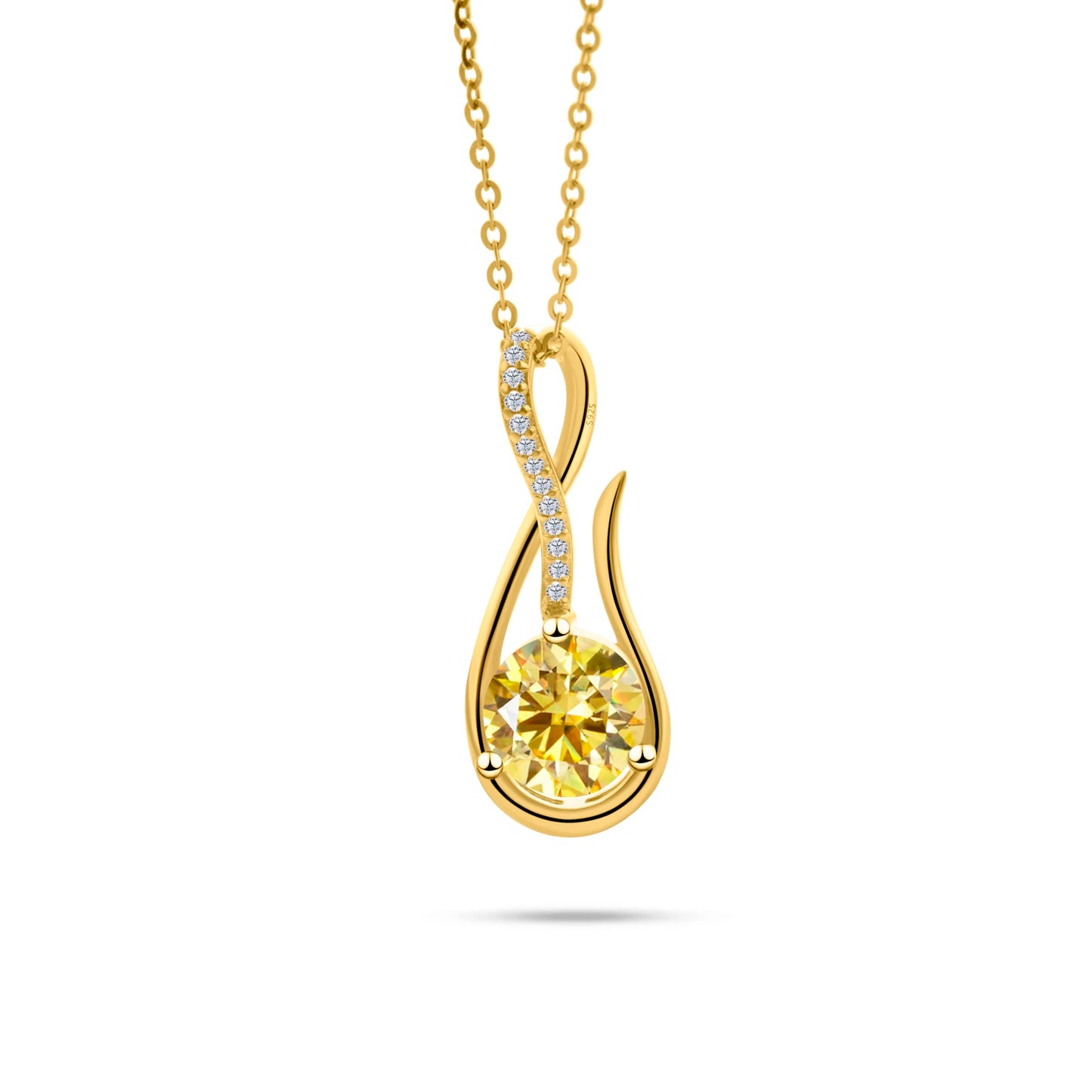 925 Sterling Silver Necklace 2CT D Color Moissanite Music Symbol Necklace Women's Anniversary Fine Jewelry mama Necklace