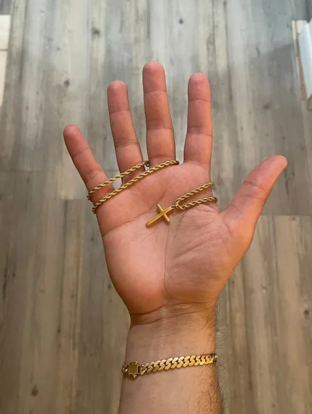 メンズクロスペンダントネックレスファッションメタルペンダントアクセサリーパーティージュエリー