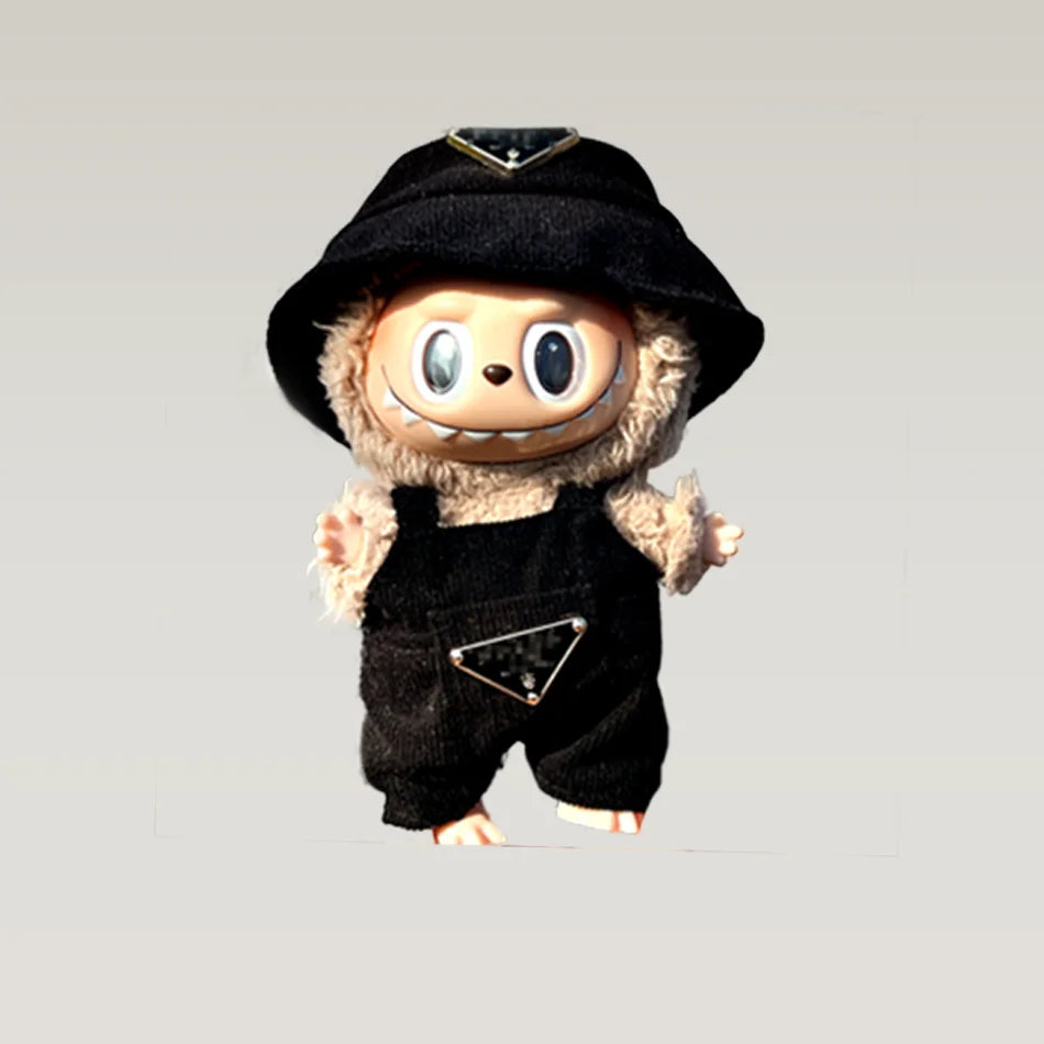 17cm Mini Plush Doll Clothing Korean Kpop Exo Labubu I II Idol Doll Sitting Party Work Pants Clothing Accessories Gifts