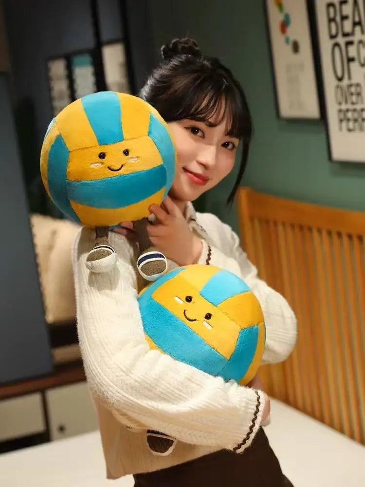 Jellycat New Volleyball Doll Plush Toy Handmade Doll Cartoon Anime Cute Pillow Cushion Home Children's Birthday Gift Doll