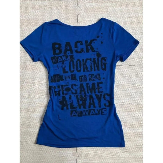 サブカルチャー ヴィンテージ セクシー スカル Tシャツ レディース パンク スリム 原宿 Y2K クロップトップ レトロ 2000年代 Tシャツ シック ストリートウェア ゴシック Tシャツ