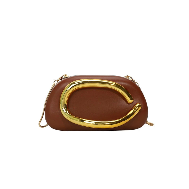 Women PU Leather Trendy Clutch Purses & Removable Strap Crossbody Shoulder Bag Hand-held Shoulder Clutch Bag for Wedding Party