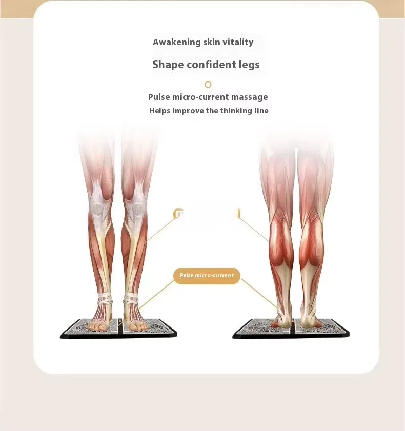 Electric Foot Massager Foldable Portable Quick USB Charging EMS Massager Improve Blood Circulation Relieve Sore Feet Leg Relax