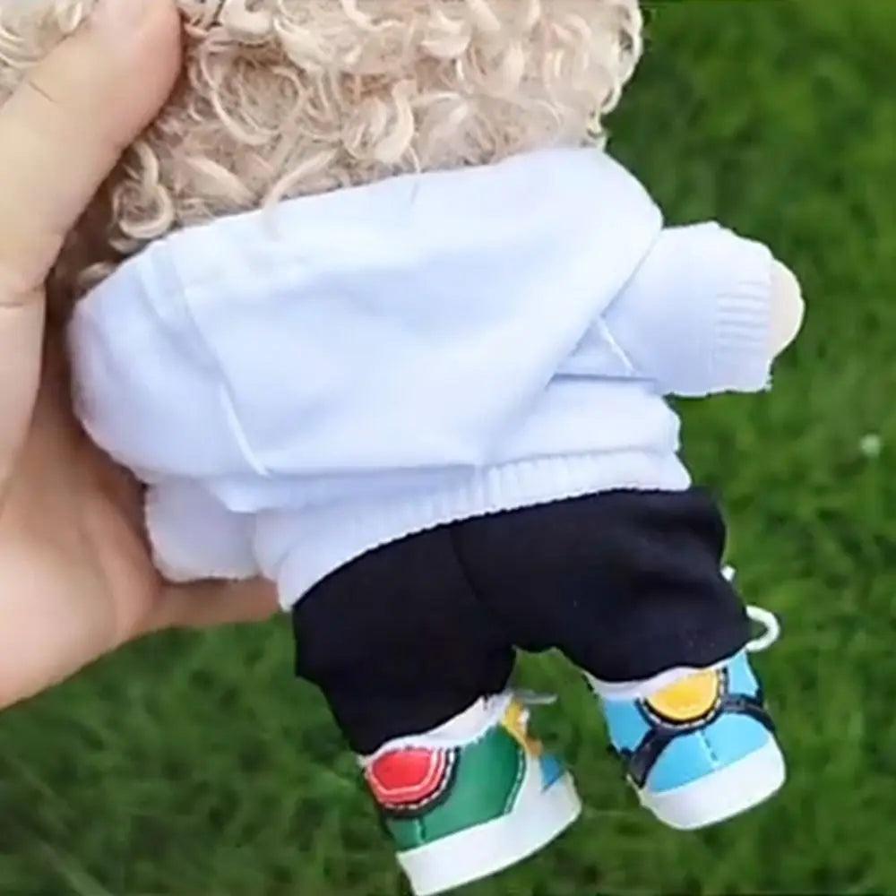 Handmade Fashion Clothes Hoodies For 10/15cm/20cm Cotton Dolls Sweatshirt Outfits For 1/12 BJD Dolls Top For 1/11 1/12 OB11