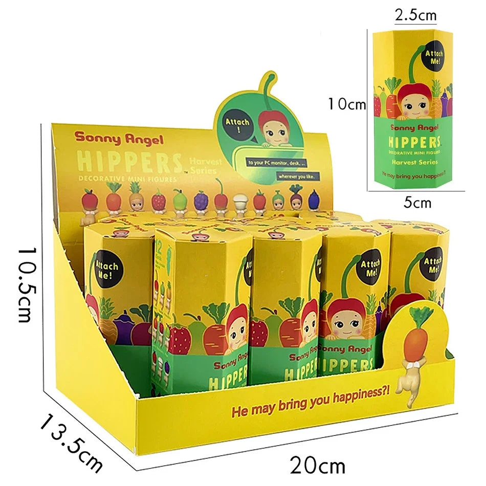Sonny Angel Blind Box 20th Anniversary Hippers Back Dreaming Fruit Vegetable Series Figure Doll Keychain Christmas Gift