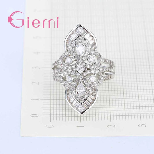 最高品質のファッションパーソナリティクロスシェイプリングホットセールパーティーショッピング記念日925スターリングシルバー女性用