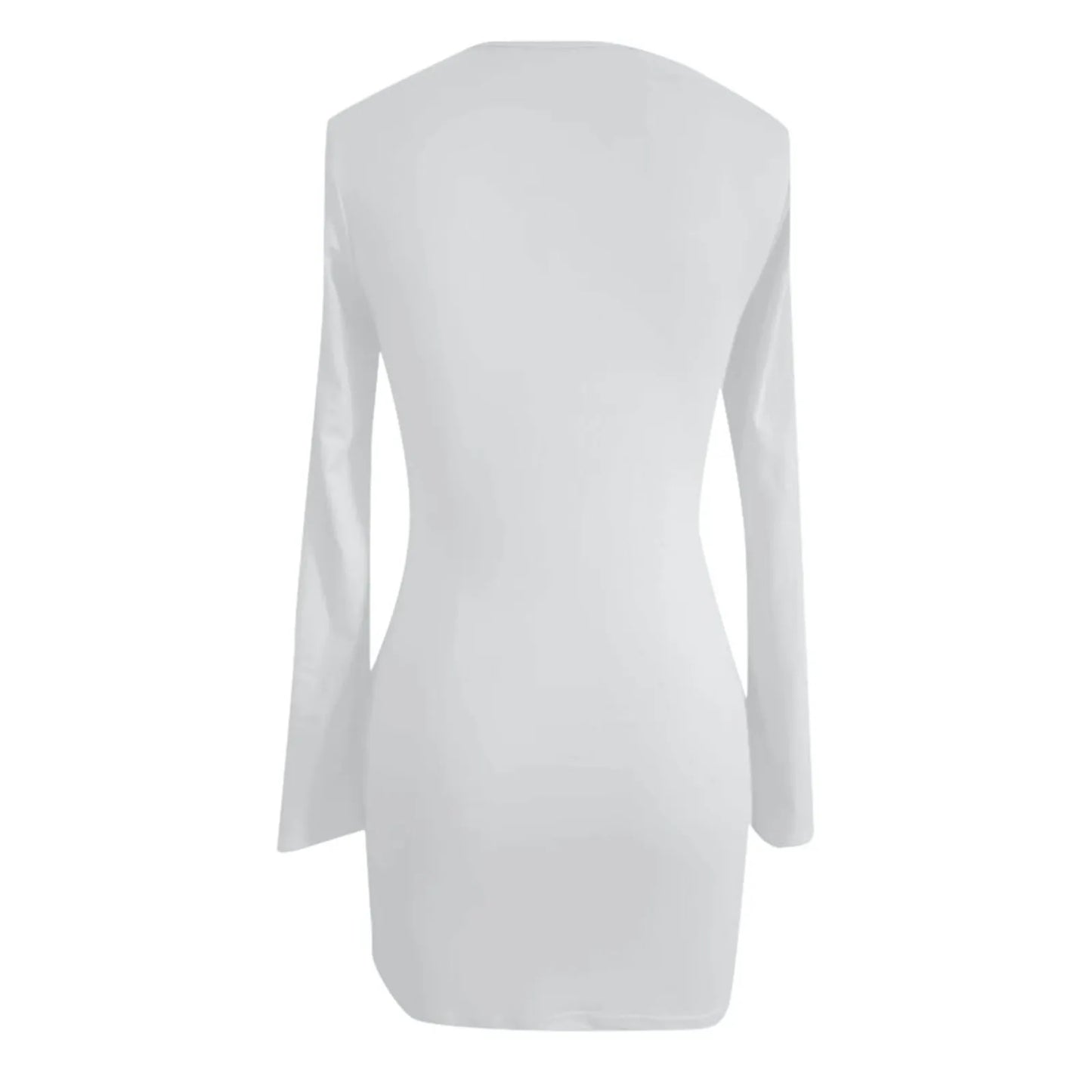 Fashion Autumn Dresses Women New Streetwear Long Sleeves Square Collar Mini Dress Black Sexy Backless Female Casual Slim Dresses