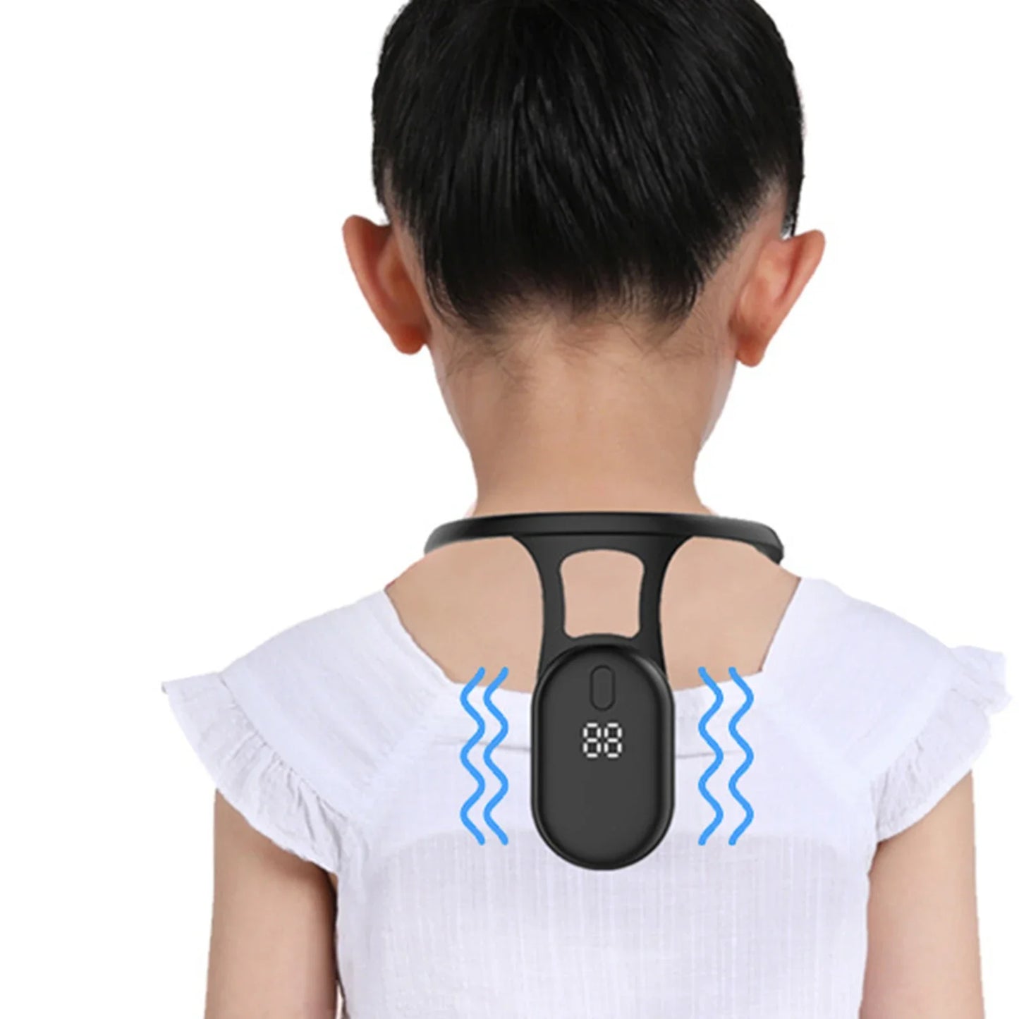 スマート姿勢矯正器 マイクロ振動姿勢トレーニングリマインダーセンサー 背中姿勢 首こり矯正器 大人 子供用