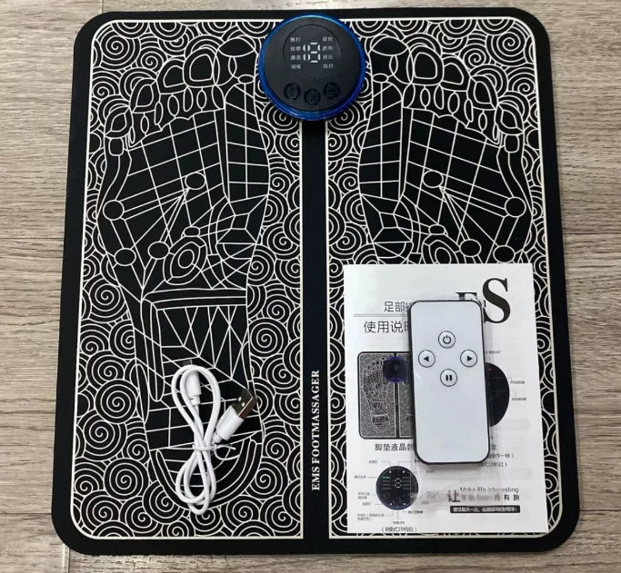 2025 Upgraded Ems Foot Massager Pad USB Rechargeable Muscle Relax Pain Relief Improves Blood Circulation Home Travel