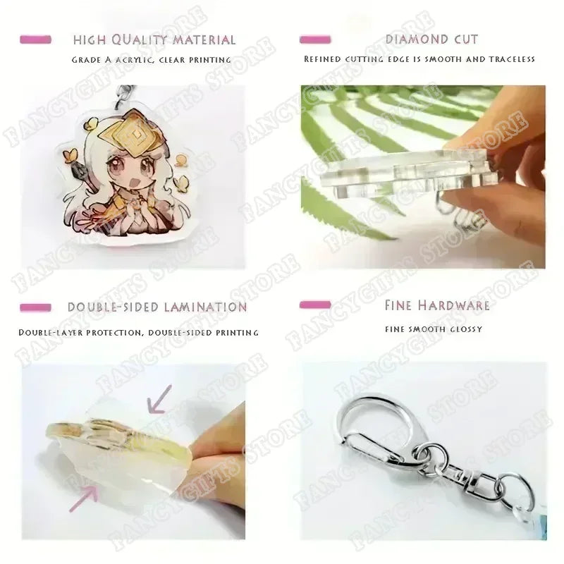 Popular Kpop Demon Hunters Huntrix Saja Boys Keychains for Accessories Jewelry Rumi Zoey Jinu Derpy Tiger Keyrings Fans Gifts