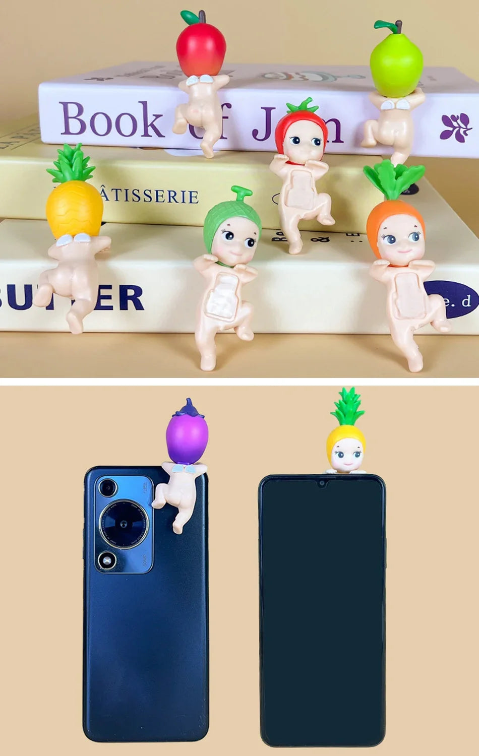 Sonny Angel Blind Box 20th Anniversary Hippers Back Dreaming Fruit Vegetable Series Figure Doll Keychain Christmas Gift