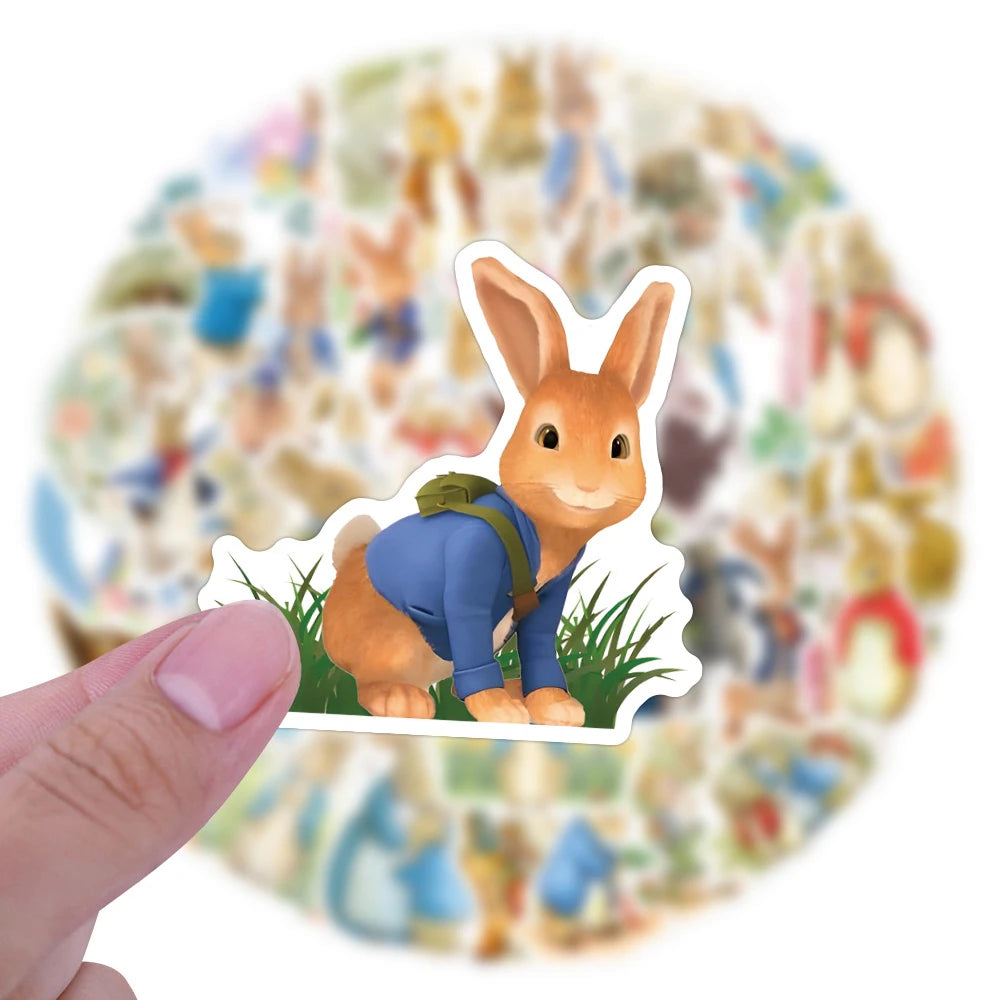 10/30/50pcs Cute Cartoon Peter Rabbit Stickers Kawaii Graffiti DIY Motorcycle Fridge Computer Bike Car Waterproof Decals Kid Toy