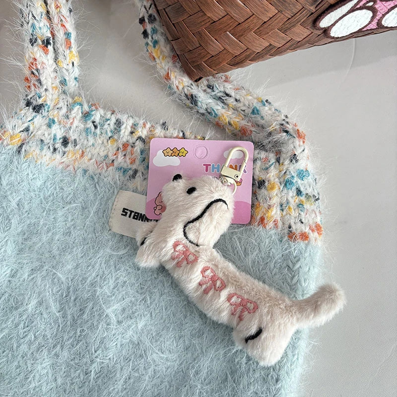 Kawaii Dog Dachshund Plush Keychain Cartoon Puppy Stuffed Keyring Cute Key Holder Pendant Bag Hanging Decoration Couple Gift