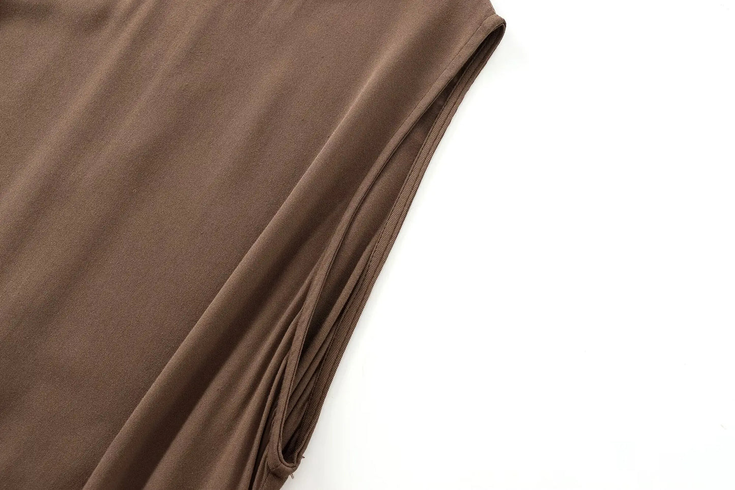 2024 Autumn and Winter New Arrivals Women's Simple Loose Round Neck Sleeveless Vest Long Skirt Midi Dress
