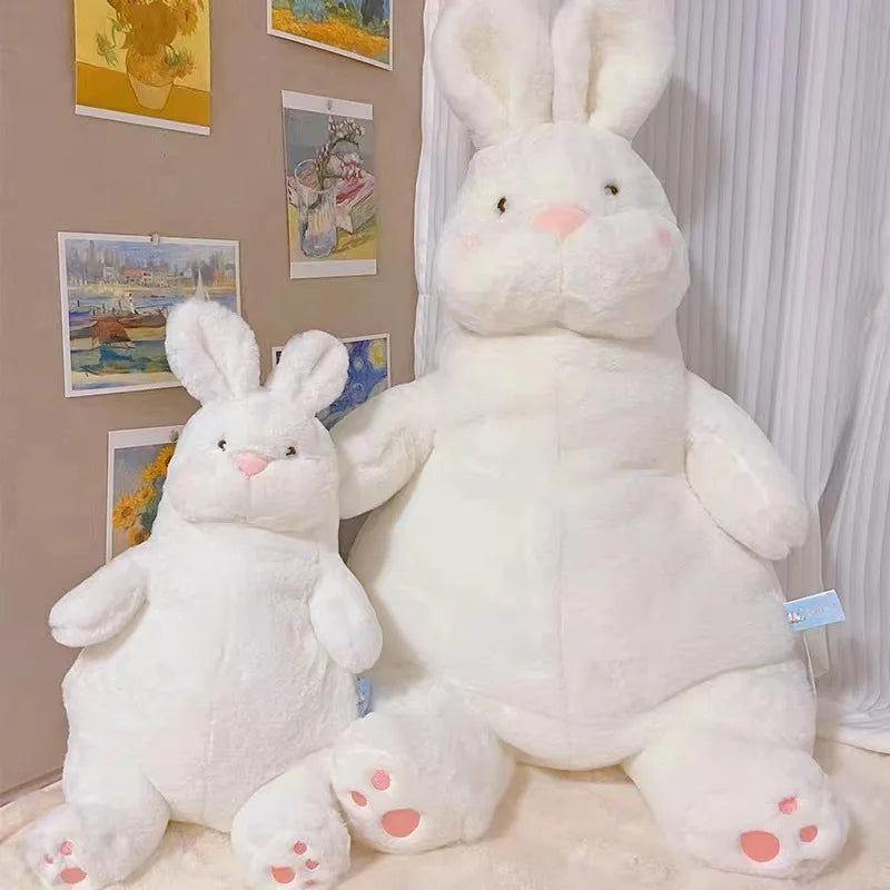 Giant Lazy Rabbit Dolls Soft Plush Cute White Bunny Animal Toys Baby Sleep Pillows Cushion Kids Girl Birthday Gift Kawaii Decor