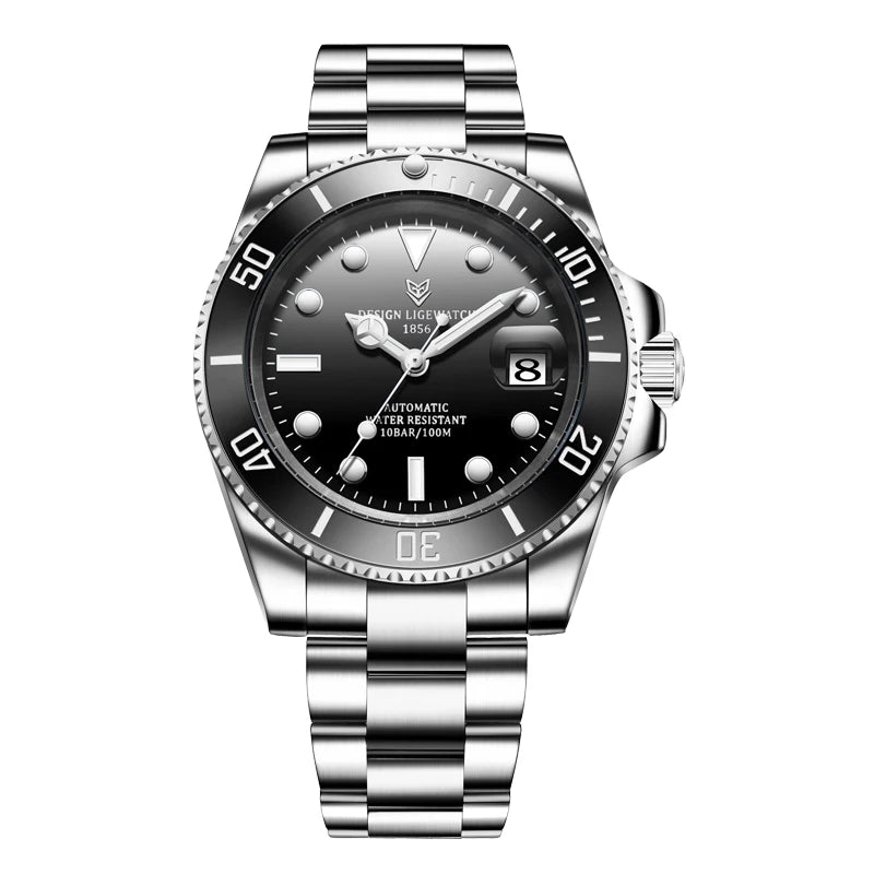 LIGE Top Brand Luxury Mechanical Man Watch Fashion Casual Sports Automatic Watches for Men Stainless Waterproof Tourbillon Clock