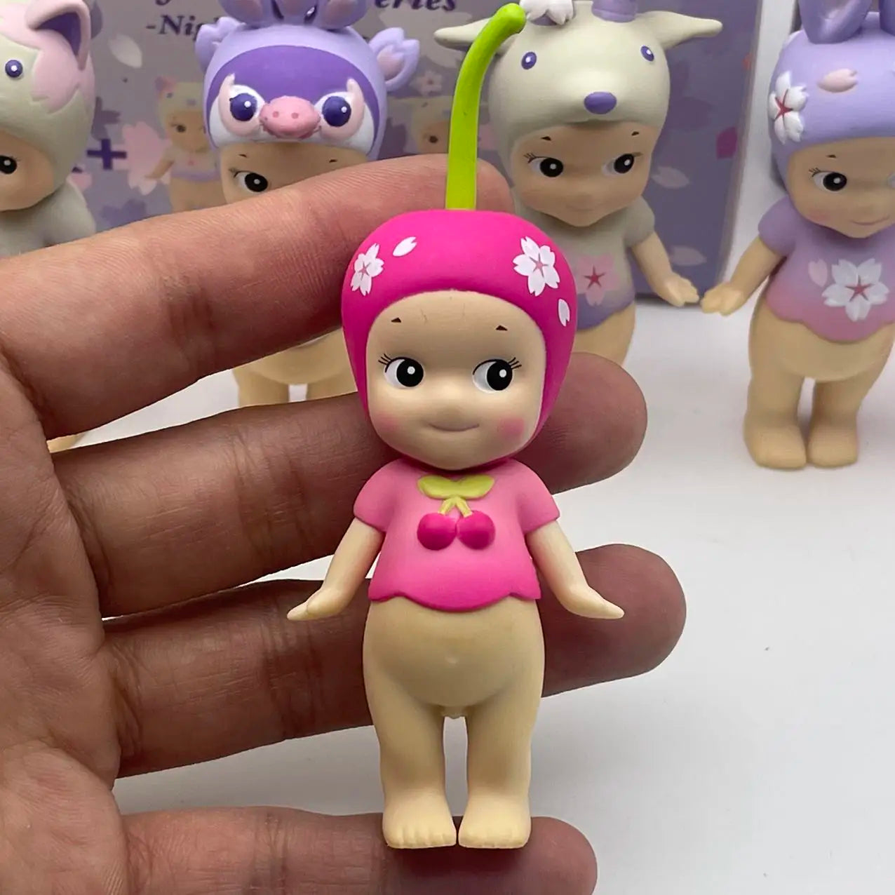 New Sonny Angel Blind Box Mini Figure Cherry Blossom Series Night Version Rabbit Surprise Tideplay Fans Toy Cure Doll Lucky Gift