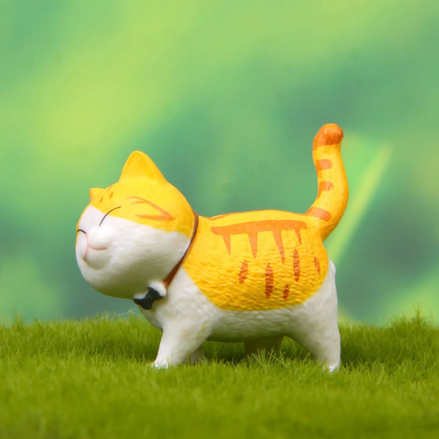 1 Piece Cute Cat Ornaments Bell Cat Animal Fairy Garden Figurines Accessories Home Decoration Desktop Model Birthday Gift