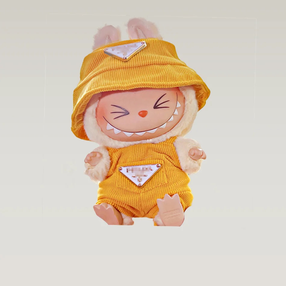 17cm Mini Plush Doll Clothing Korean Kpop Exo Labubu I II Idol Doll Sitting Party Work Pants Clothing Accessories Gifts