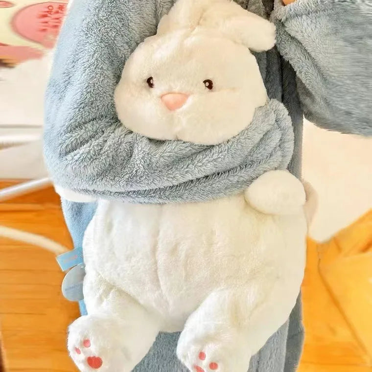 Giant Lazy Rabbit Dolls Soft Plush Cute White Bunny Animal Toys Baby Sleep Pillows Cushion Kids Girl Birthday Gift Kawaii Decor