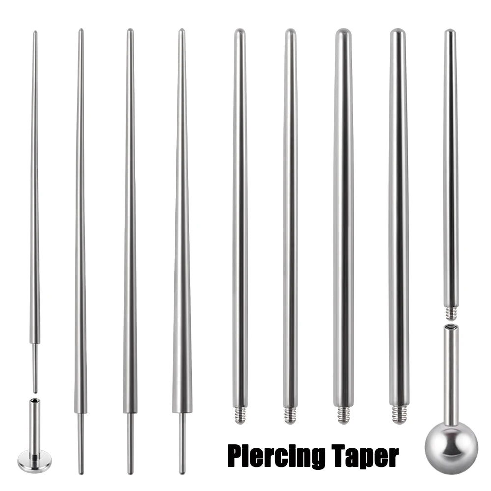 12pcs/Set Surgical Steel Silver Color Gold Plated Black Rainbow Ear Nose Eyebrow Labret Basic Piercing Jewelry Set 8mm