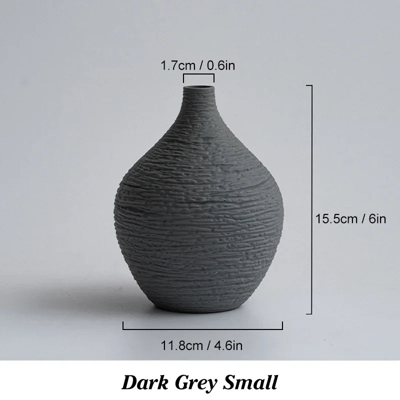 White Ceramic Vase Decoration for Home Nordic Luxury Narrow Mouth Flower Pot Living Room Interior Office Desktop Decor Gift