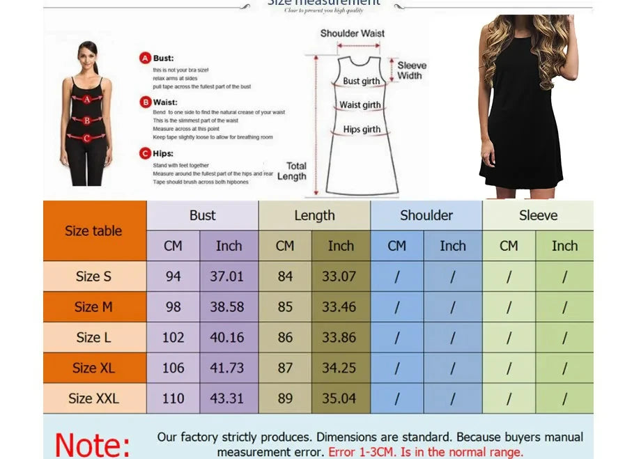 Women's summer loose and comfortable casual it's okay don't worry letter printed black sleeveless vest dress punk style dress