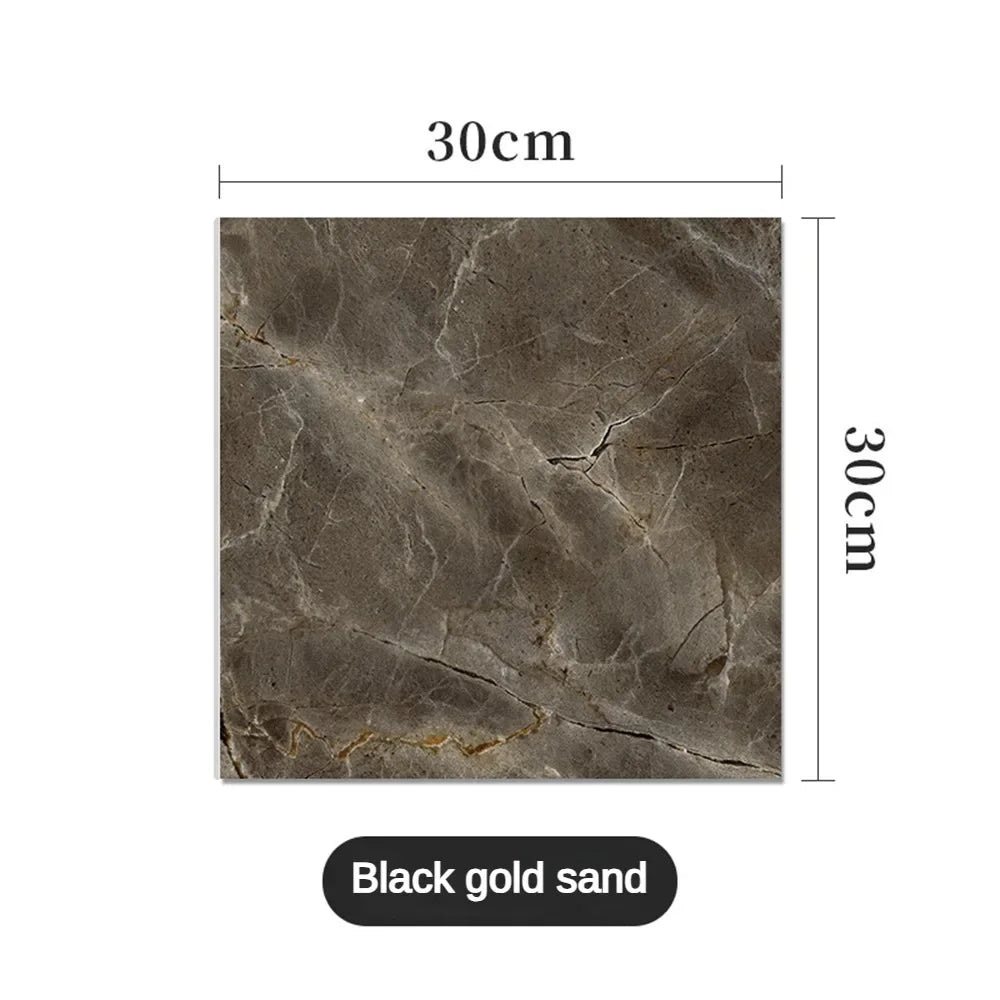 10/30/50PCS Thickened Self-adhesive Decor Wall Sticker Marble Tile Floor Sticker PVC Waterproof Toilet Kitchen Home Floor