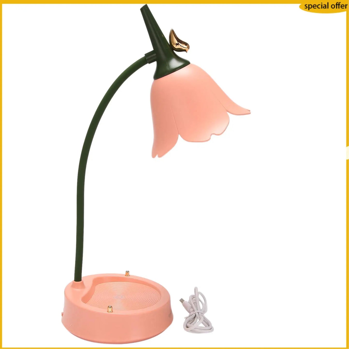 A50I Flower LED Desk Lamp Student Bedroom Lighting Contact Eye Protection USB